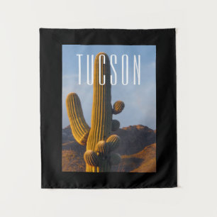 Sunlit Saguaro Tucson Scene Wandkleed