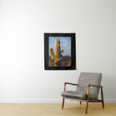 Sunlit Saguaro Tucson Scene Wandkleed (In situ)