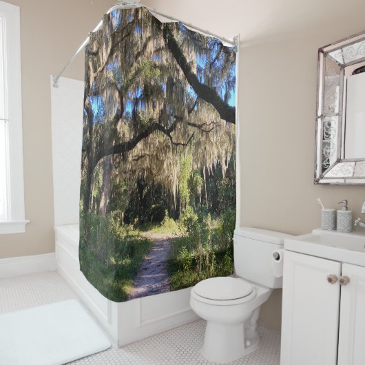 Sunlit Spanish Moss Douchegordijn (In situ)