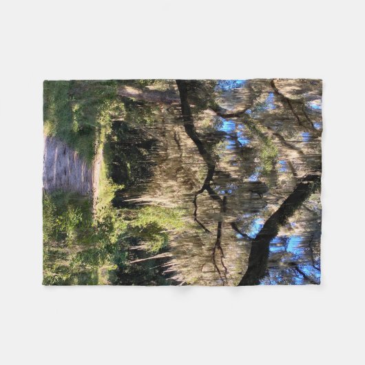 Sunlit Spanish Moss Fleece Deken (Voorkant (Horizontaal))