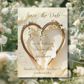 Sunlit Spring Heart  Save The Date