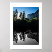 Sunlit Trees Yosemite Reflection Photography Poster (Voorkant)