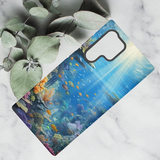 Sunlit Tropical Underwater Coral Reef Samsung Galaxy Hoesje