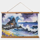 Sunlit Voyage en Seaspray Shoreline Hangend Wandkleed (Voorkant)