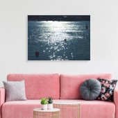 Sunlit Water Cardiff Bay Canvas Afdruk (Insitu (Woonkamer))