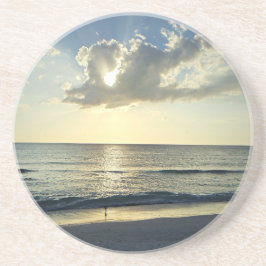 Sunlit Waves at First Light Zandsteen Onderzetter