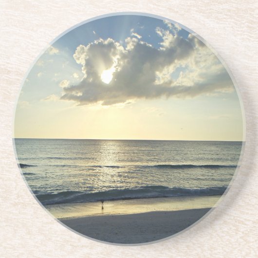 Sunlit Waves at First Light Zandsteen Onderzetter (Voorkant)