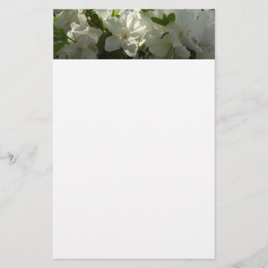 Sunlit White Azaleas Beauful Spring Flowers Briefpapier (Voorkant)