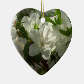 Sunlit White Azaleas Beauful Spring Flowers Keramisch Ornament (Rechts)