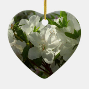 Sunlit White Azaleas Beauful Spring Flowers Keramisch Ornament