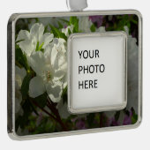Sunlit White Azaleas Beauful Spring Flowers Verzilverd Omlijst Ornament (Rechts)