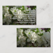 Sunlit White Azaleas Beauful Spring Flowers Visitekaartje (Voorkant / Achterkant)