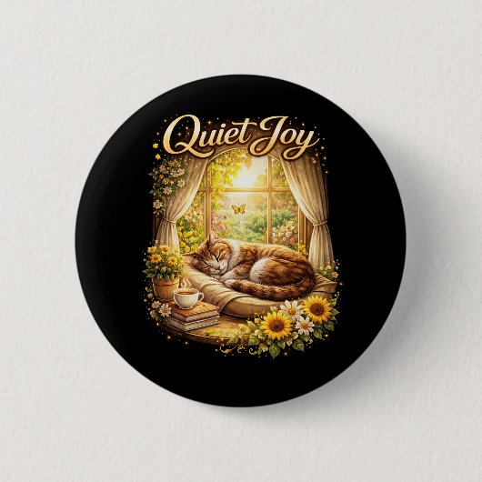 Sunlit Window Dreams Ronde Button 5,7 Cm (Voorkant)