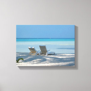Sunloungers Canvas Afdruk