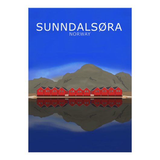 Sunndalsøra Noorwegen Foto Afdruk (Voorkant)
