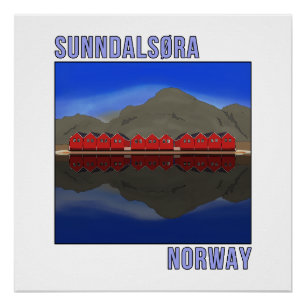 Sunndalsora Noorwegen Scandinavian Perfect Poster