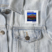 Sunndalsora Noorwegen Scandinavian Vierkante Button 5,1 Cm (In situ)