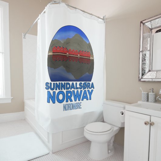 Sunndalsøra Nordmøre Noorwegen Douchegordijn (In situ)