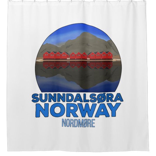 Sunndalsøra Nordmøre Noorwegen Douchegordijn (Voorkant)