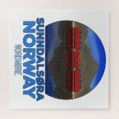 Sunndalsøra Nordmøre Noorwegen Legpuzzel (Horizontaal)