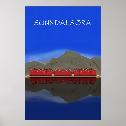 Sunndalsøra Nordmøre Noorwegen Poster (Voorkant)