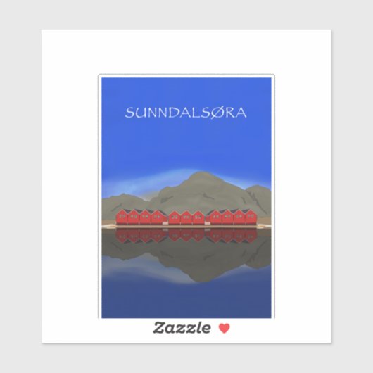 Sunndalsøra Nordmøre Noorwegen Sticker (Vel)