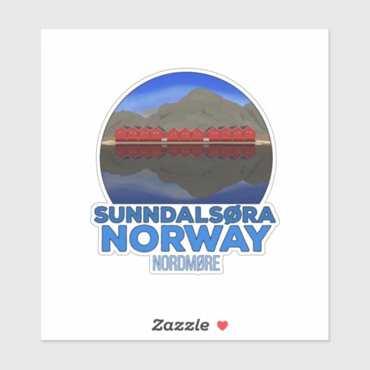 Sunndalsøra Nordmøre Norway Classic Sticker (Vel)