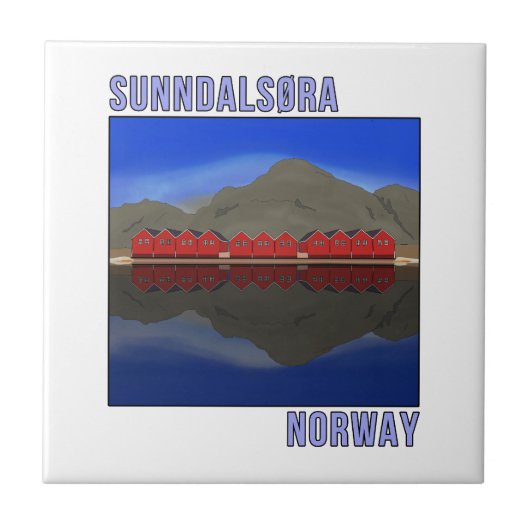 Sunndalsora Norway Scandinavian Tegeltje (Voorkant)