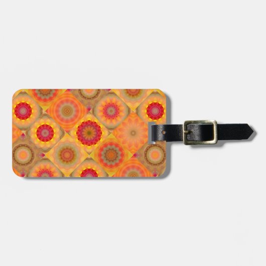 Sunny Abstract Floral Design Bagagelabel (Voorkant horizontaal)