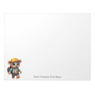Sunny Adventures met Beachy Beer 11 X 8.5 Notitieblok