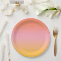 Sunny Aesthetic Peach Roze Gele gradiënt Ombre