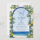 Sunny Amalfi Lemon Grove Wedding Kaart (Voorkant)