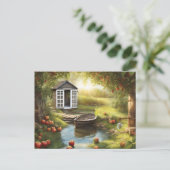 Sunny Apple Orchard Briefkaart (Staand voorkant)