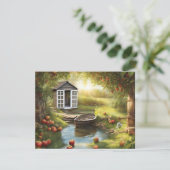 Sunny Apple Orchard Feestdagenkaart (Staand voorkant)