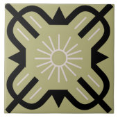 Sunny Art deco-patroon Tegeltje (Voorkant)
