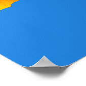 Sunny Australia Kaart  Stijl Poster (Hoek)