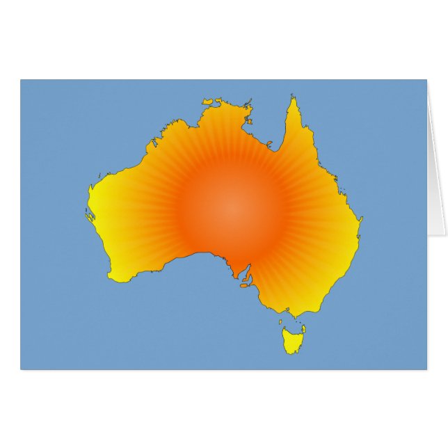 Sunny Australia Map (Voorkant Horizontaal)