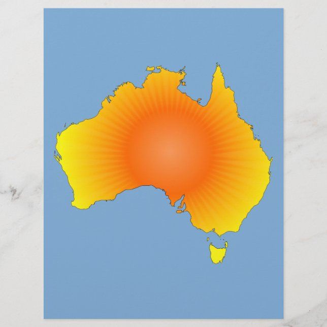 Sunny Australia Map (Voorkant)