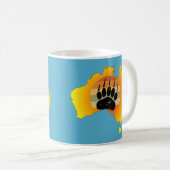 Sunny Australia Map Beer with Retro Sunset Koffiemok (Voorkant rechts)