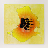 Sunny Australia Map Beer with Retro Sunset Legpuzzel (Horizontaal)