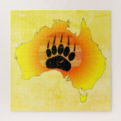 Sunny Australia Map Beer with Retro Sunset Legpuzzel (Verticaal)
