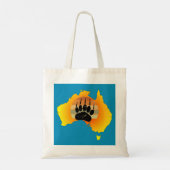Sunny Australia Map Beer with Retro Sunset Tote Bag (Achterkant)