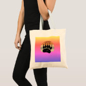 Sunny Australia Map Beer with Retro Sunset Tote Bag (Voorkant (product))