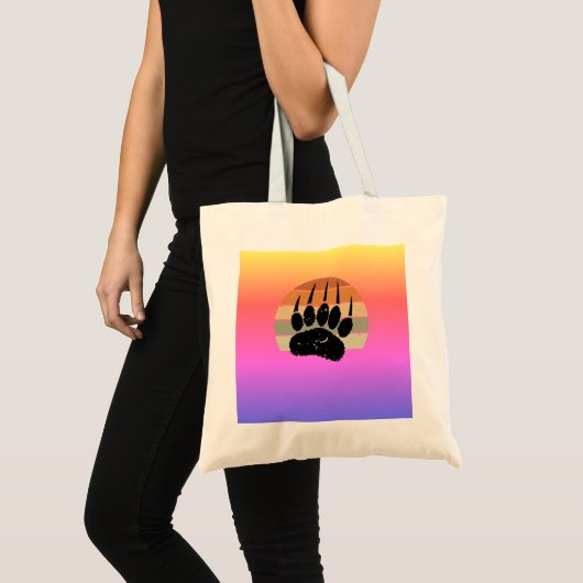 Sunny Australia Map Beer with Retro Sunset Tote Bag (Voorkant (product))