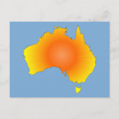 Sunny Australia Map Briefkaart (Voorkant)