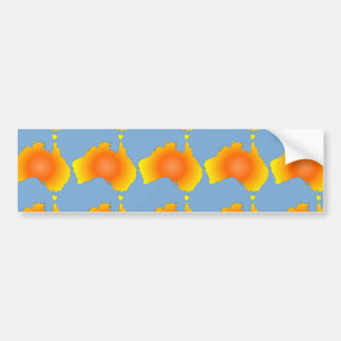 Sunny Australia Map Bumpersticker