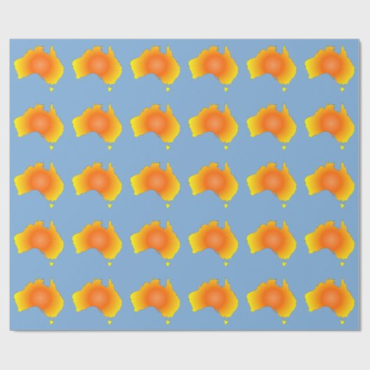 Sunny Australia Map Cadeaupapier (Vlak)