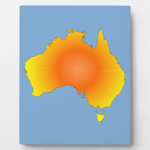 Sunny Australia Map Fotoplaat