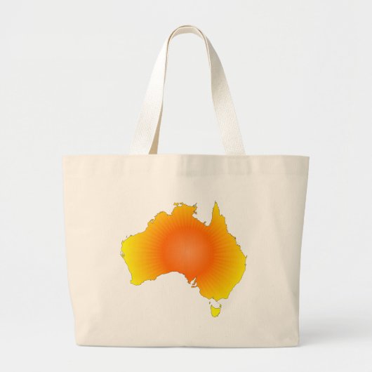 Sunny Australia Map Grote Tote Bag (Voorkant)