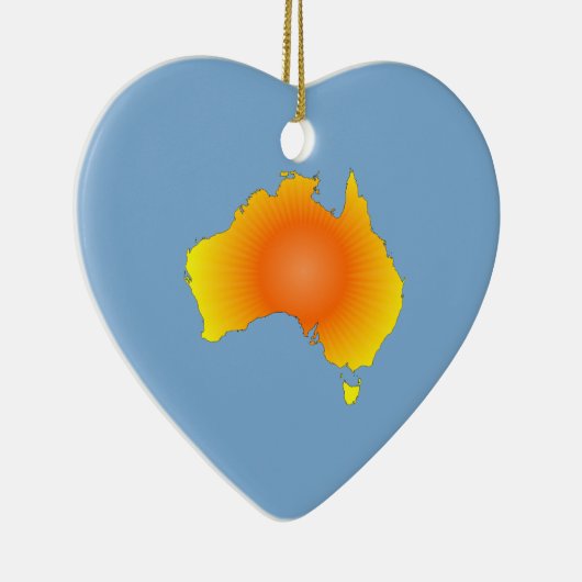 Sunny Australia Map Keramisch Ornament (Rechts)